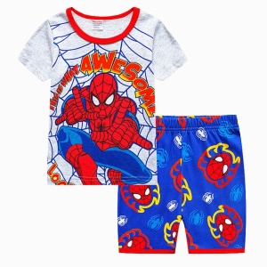 Spindelmannen pyjamas i två delar i modern blå och vit bomull
