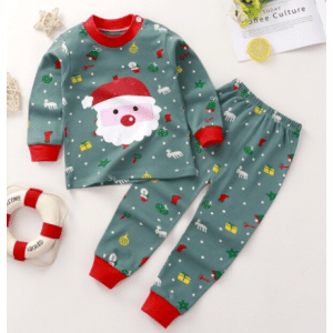 Pyjamas för pojkar och flickor i stil med jultomten