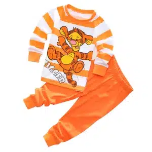 Pyjamaset i bomull för Tiger Orange