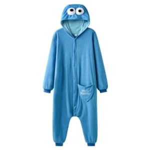 Biscuit Monster pyjamasdräkt med blå huva