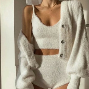 Pyjashort i ull för kvinnor